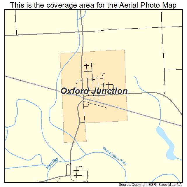 Aerial Photography Map of Oxford Junction, IA Iowa