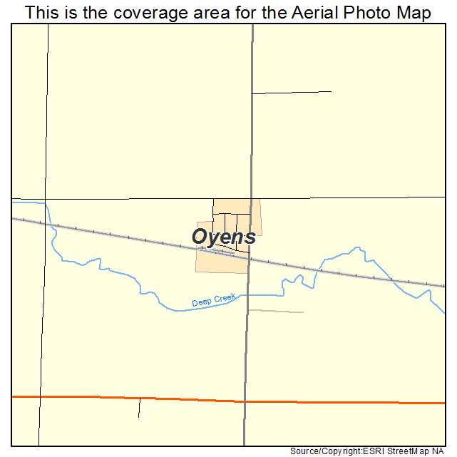 Oyens, IA location map 