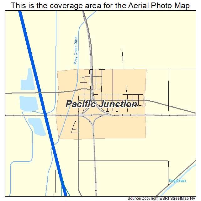 Pacific Junction, IA location map 