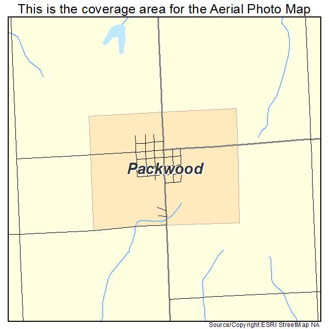 Packwood, IA location map 