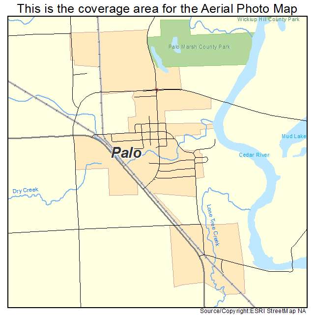 Palo, IA location map 