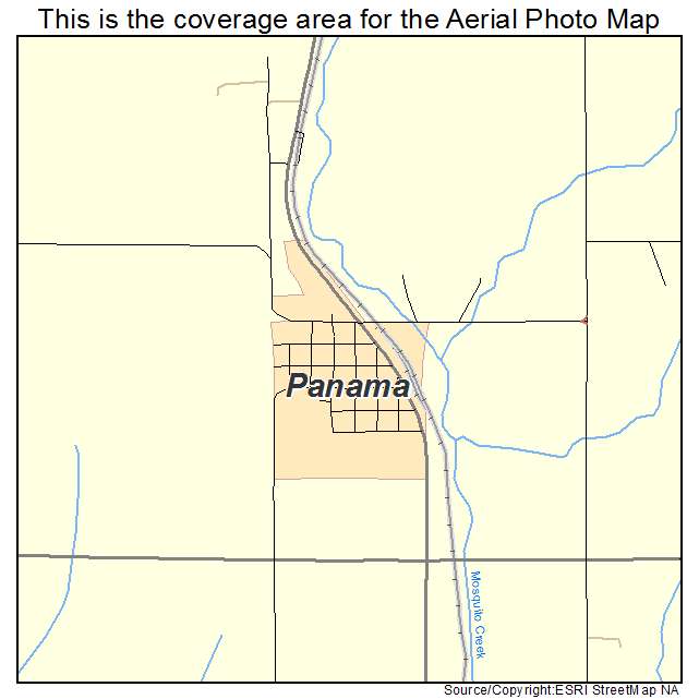 Panama, IA location map 