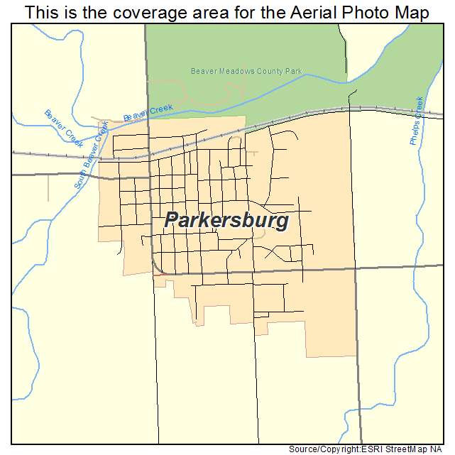 Parkersburg, IA location map 