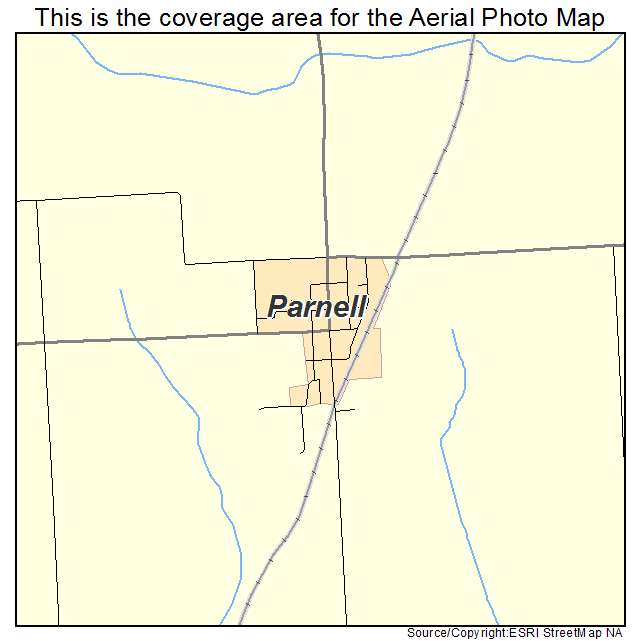 Parnell, IA location map 