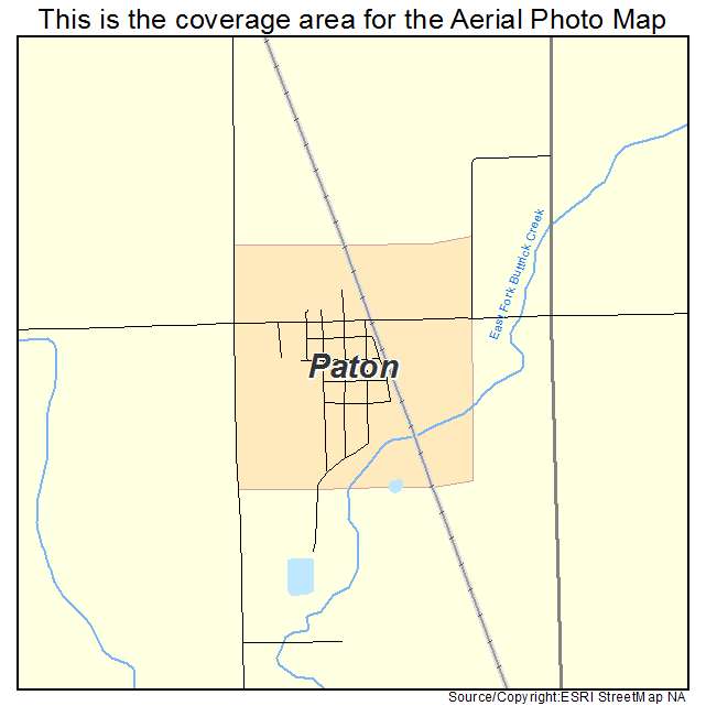 Paton, IA location map 