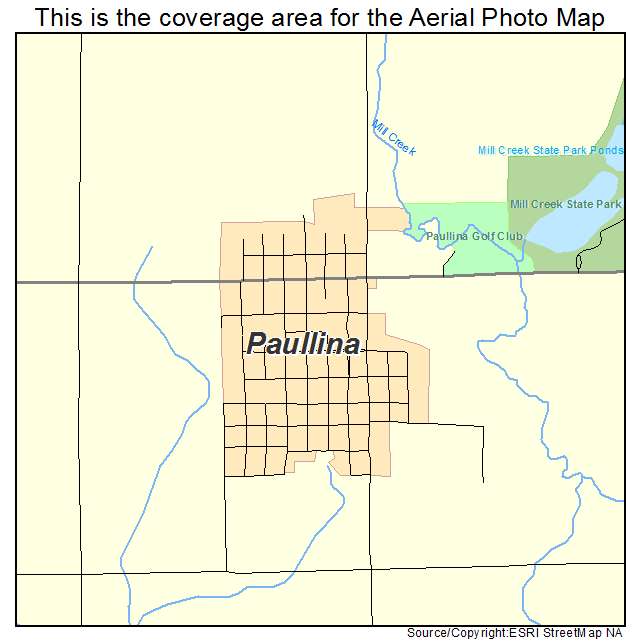Paullina, IA location map 