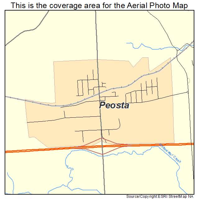 Peosta, IA location map 