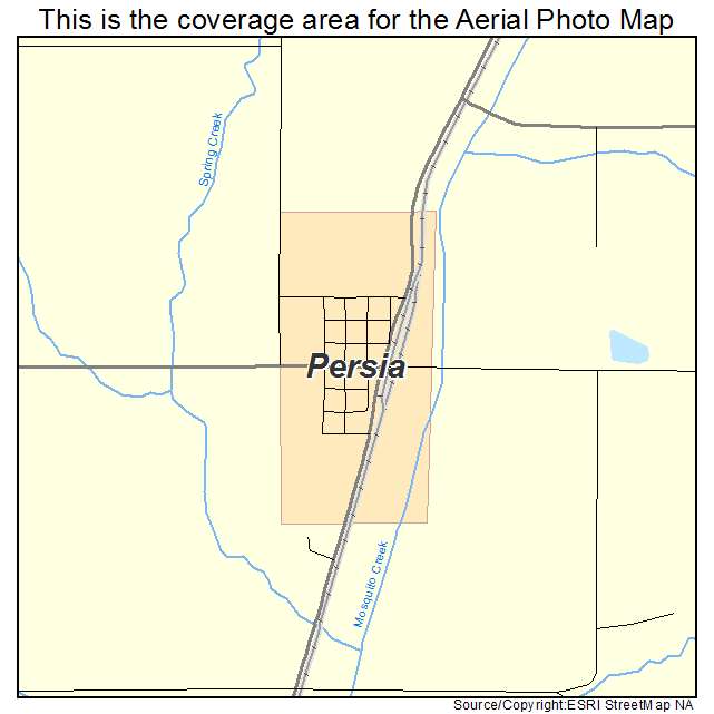 Persia, IA location map 