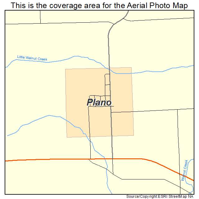 Plano, IA location map 