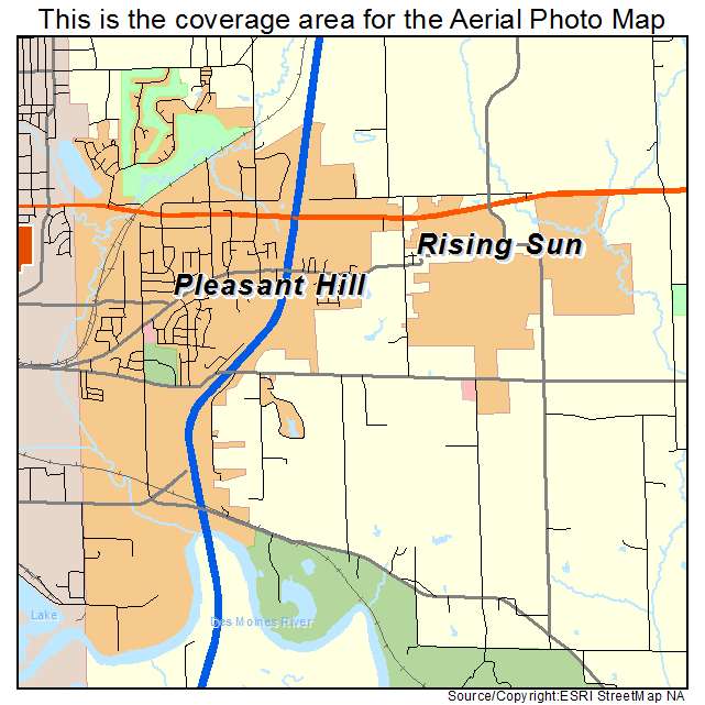 Pleasant Hill, IA location map 