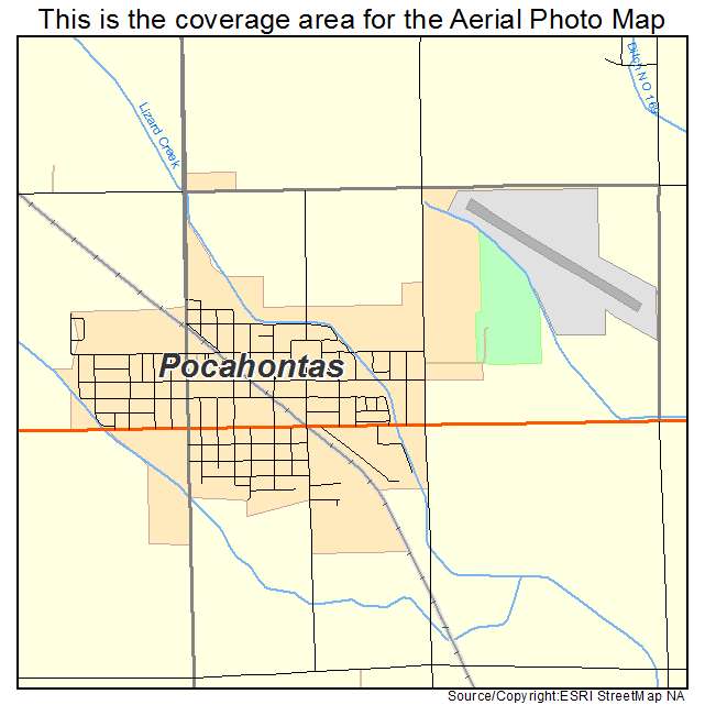 Pocahontas, IA location map 