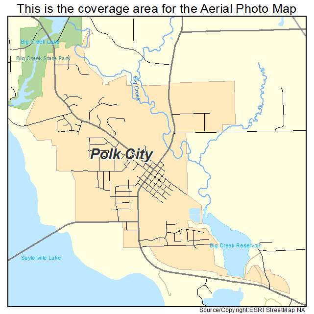 Polk City, IA location map 