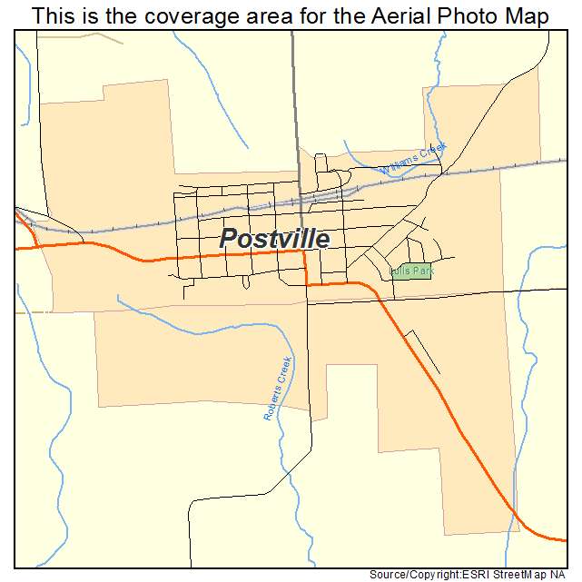 Postville, IA location map 
