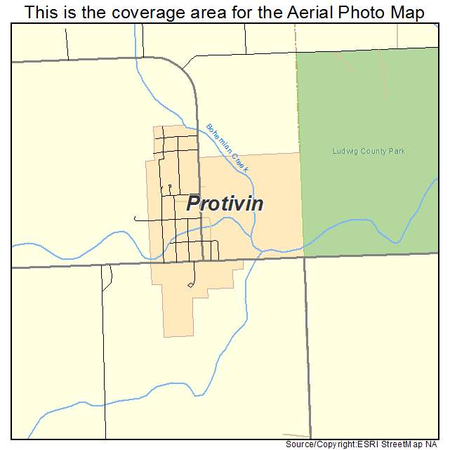Protivin, IA location map 