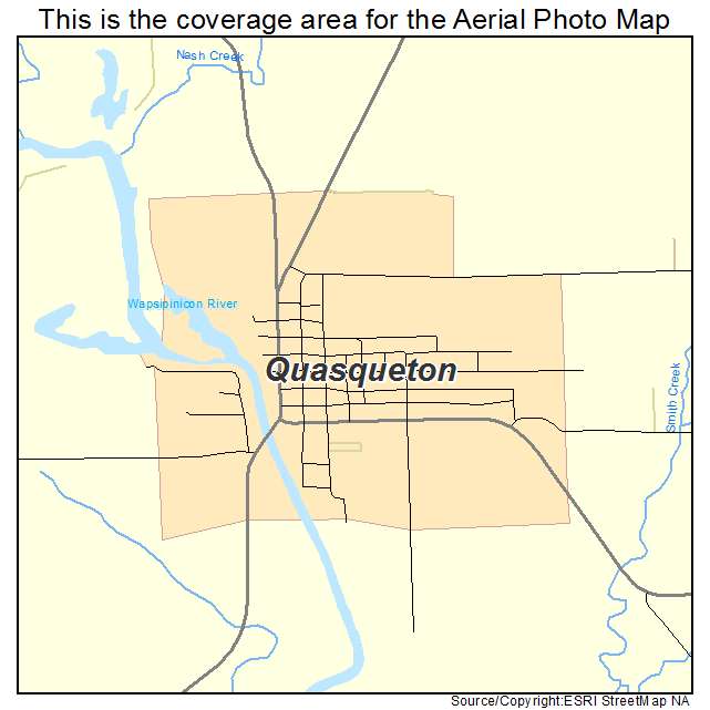 Quasqueton, IA location map 