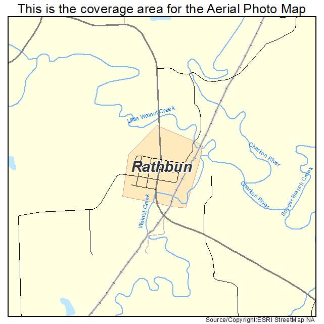 Rathbun, IA location map 