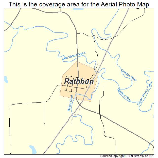 Rathbun, IA location map 