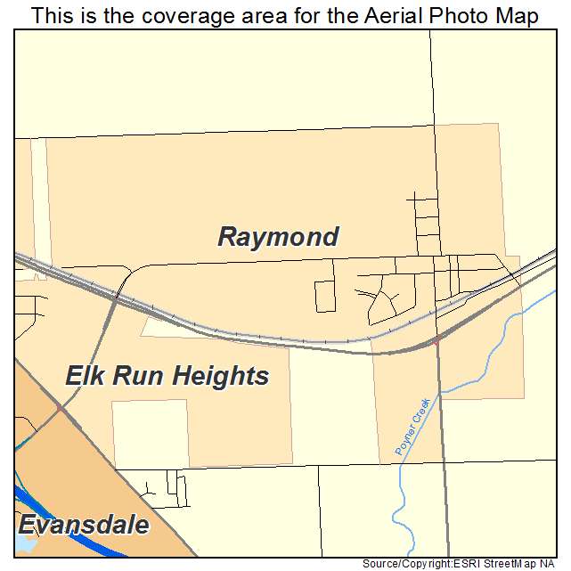 Raymond, IA location map 