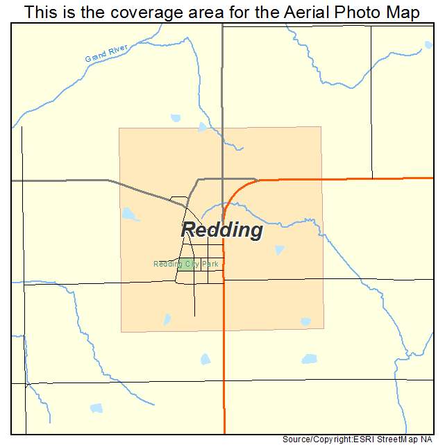 Redding, IA location map 