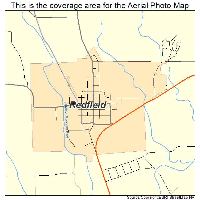 Redfield, IA location map 