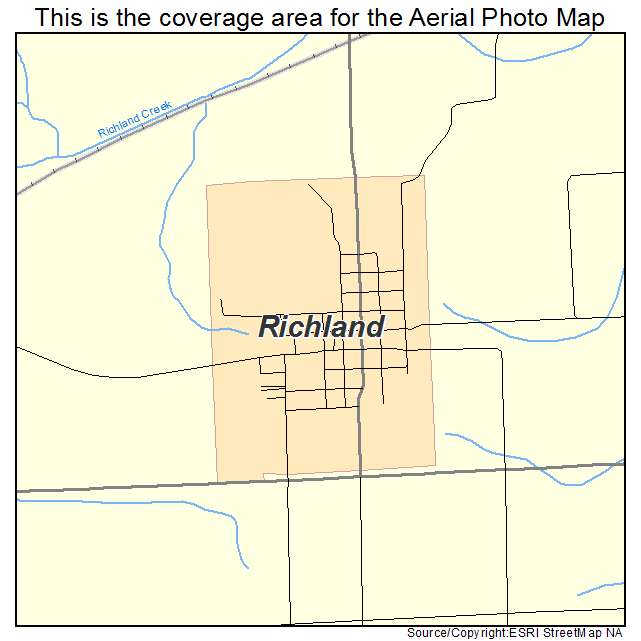 Richland, IA location map 
