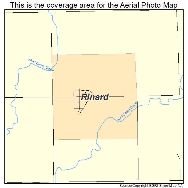 Rinard, IA location map 