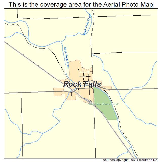 Rock Falls, IA location map 