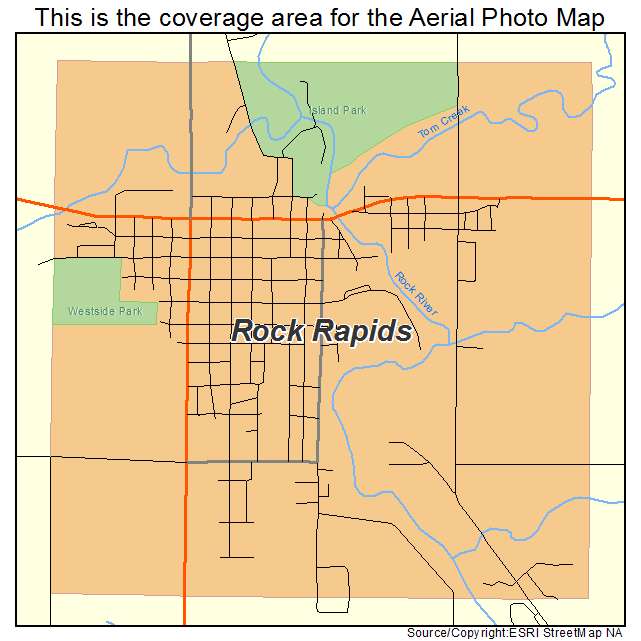 Rock Rapids, IA location map 