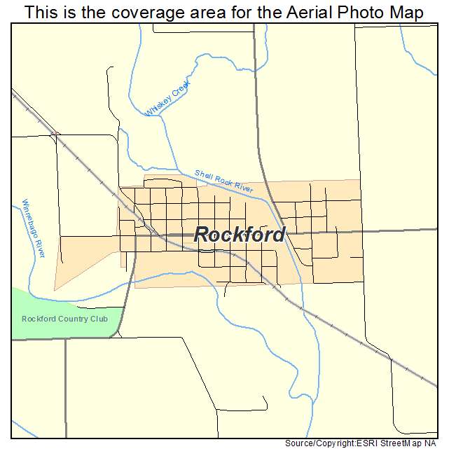 Rockford, IA location map 