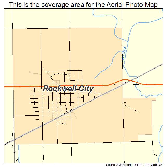 Rockwell City, IA location map 