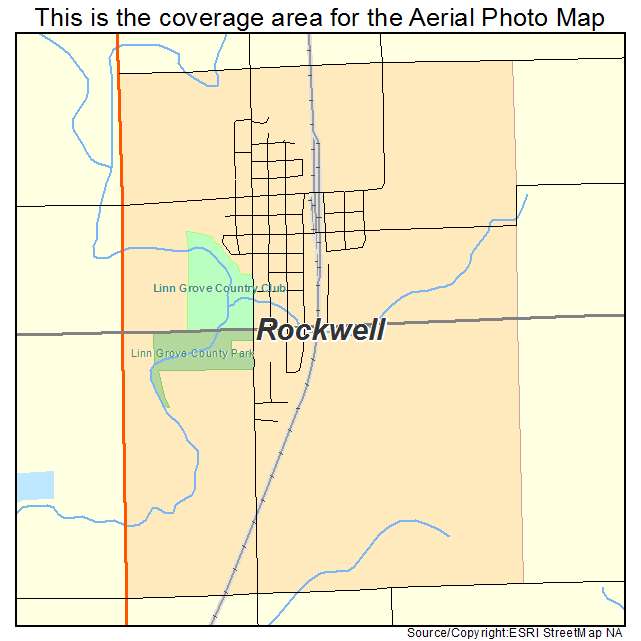 Rockwell, IA location map 