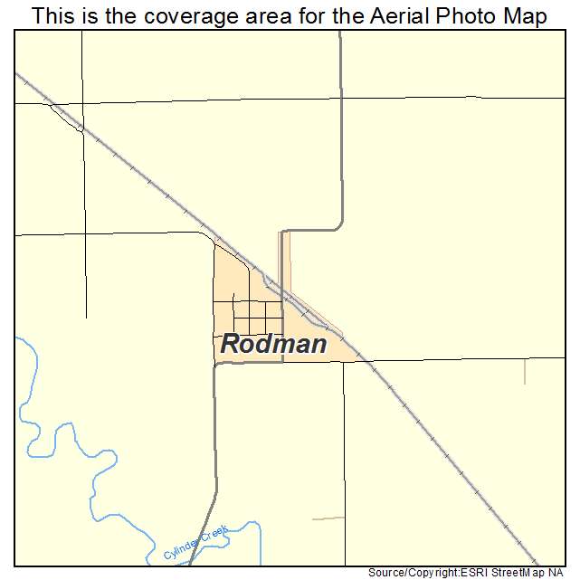 Rodman, IA location map 