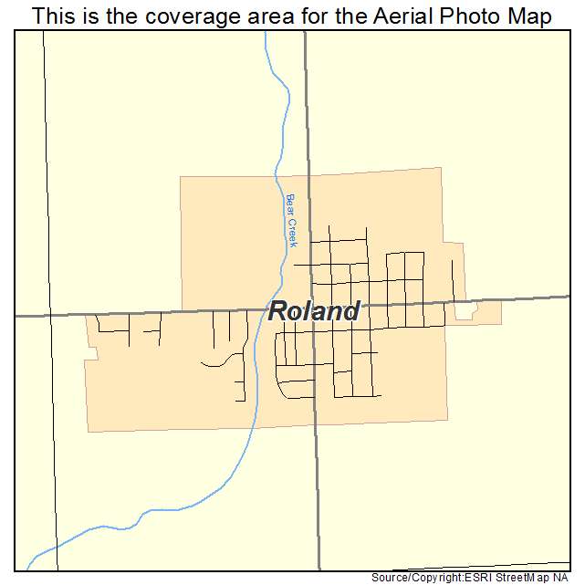 Roland, IA location map 