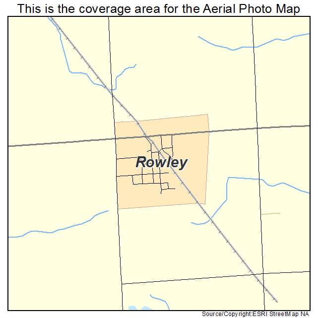 Rowley, IA location map 