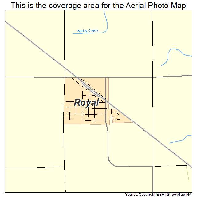 Royal, IA location map 