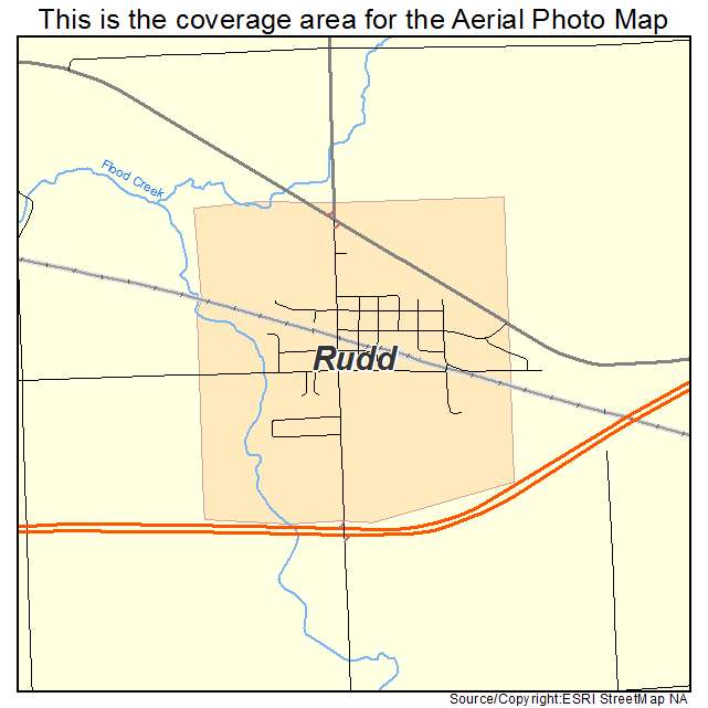 Rudd, IA location map 