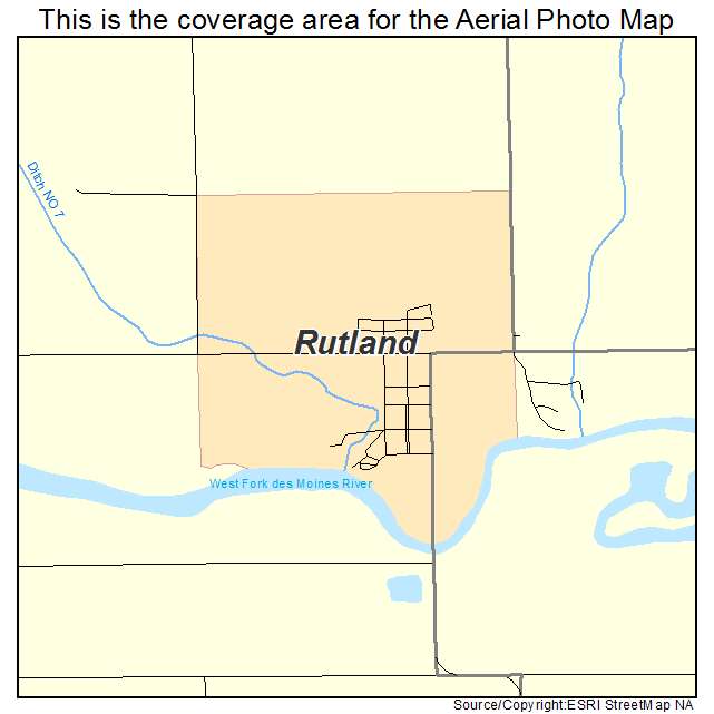 Rutland, IA location map 