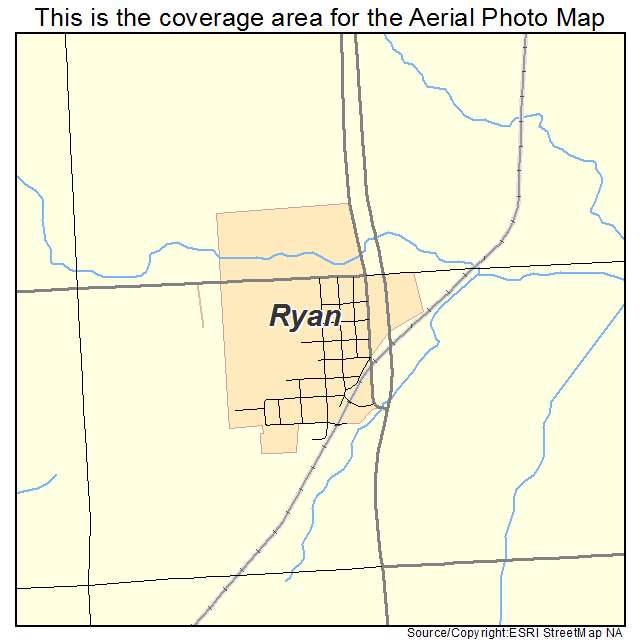 Ryan, IA location map 