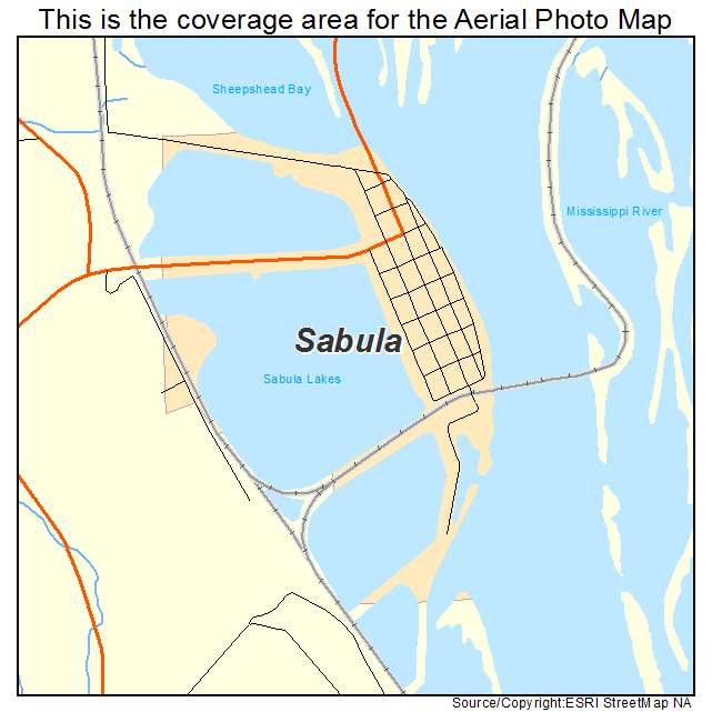 Sabula, IA location map 