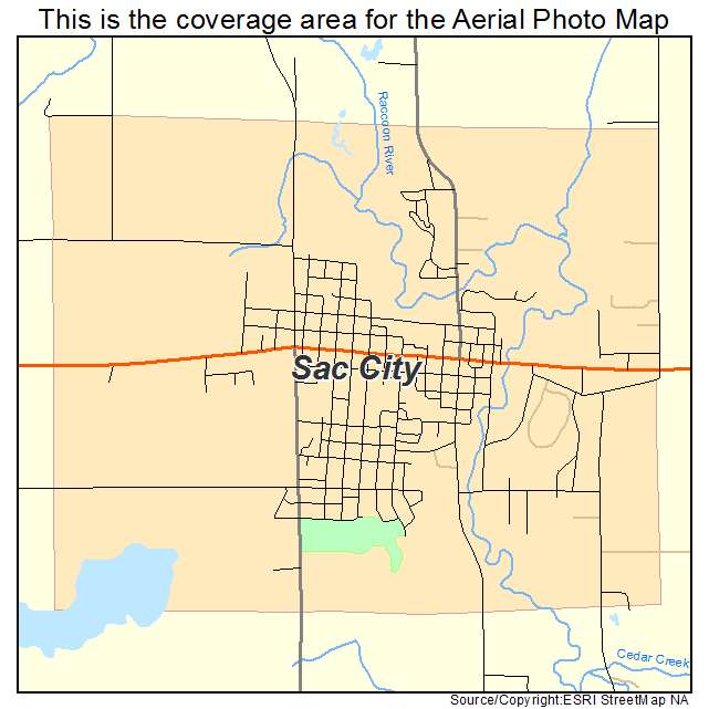 Sac City, IA location map 