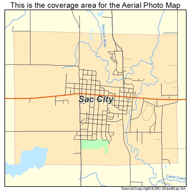 Sac City, IA location map 