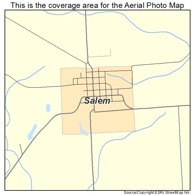 Salem, IA location map 