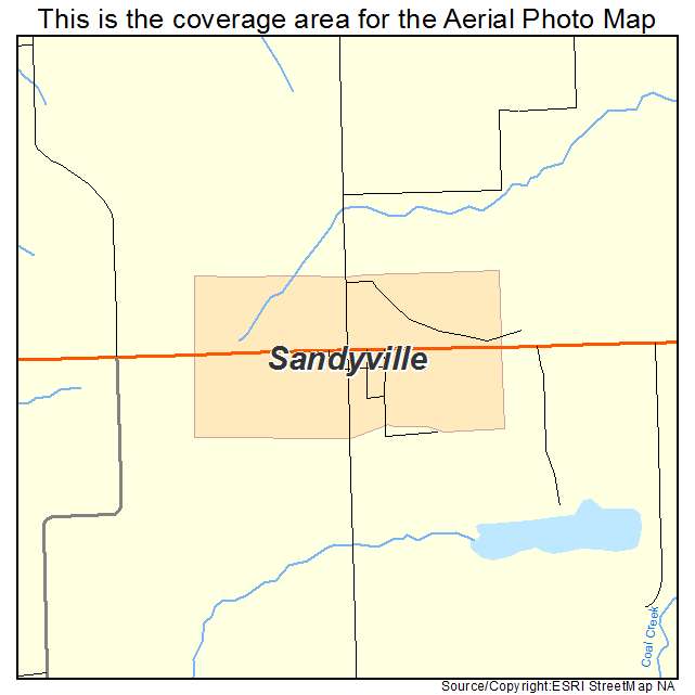 Sandyville, IA location map 