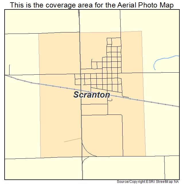 Scranton, IA location map 