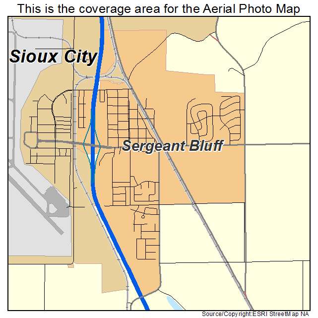 Sergeant Bluff, IA location map 