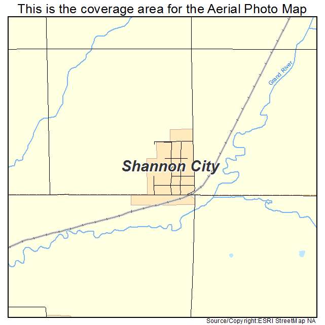 Shannon City, IA location map 