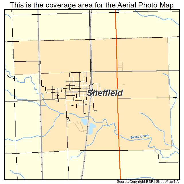 Sheffield, IA location map 