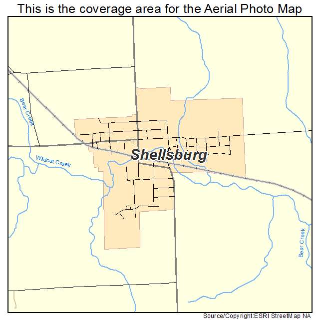 Shellsburg, IA location map 