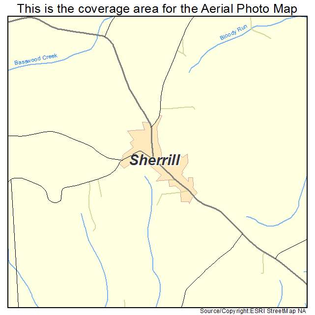 Sherrill, IA location map 