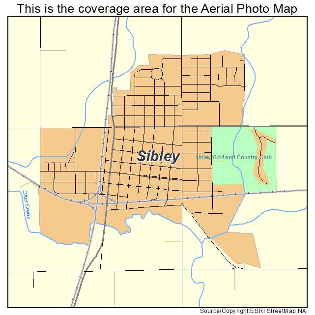 Sibley, IA location map 